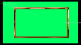 立体金色边框绿幕抠像视频-众图网