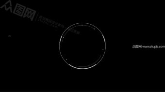 高科技hud圆环视频透明通道-众图网