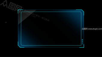 高科技边框视频透明通道-众图网