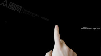 实拍手指点击动作视频Alpha-众图网