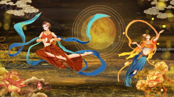 大气敦煌舞台背景-众图网