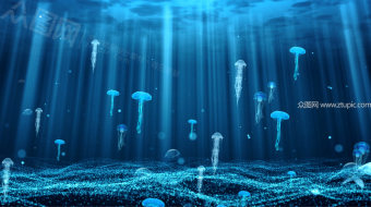 唯美梦幻海底世界背景视频-众图网