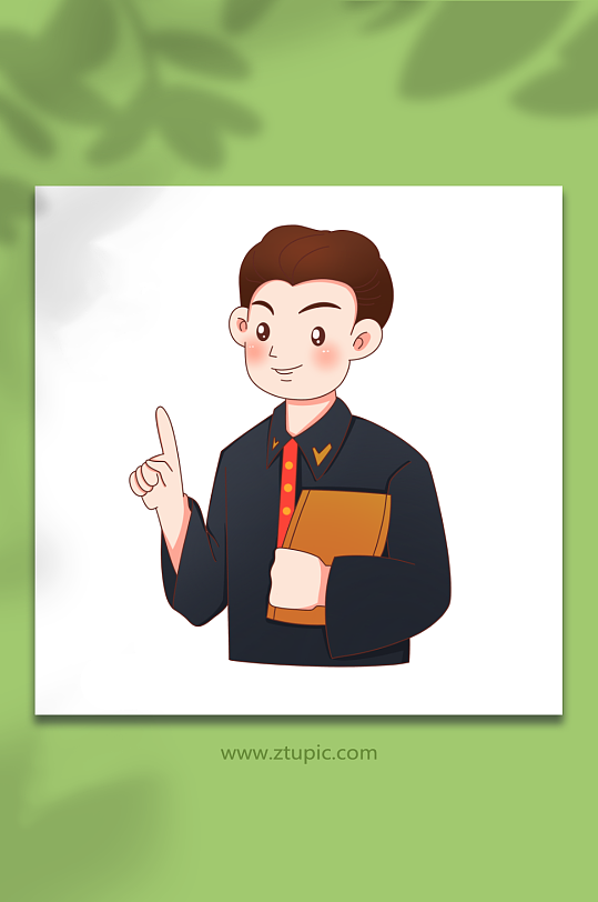 档案袋法官检察官律师人物元素插画-众图网