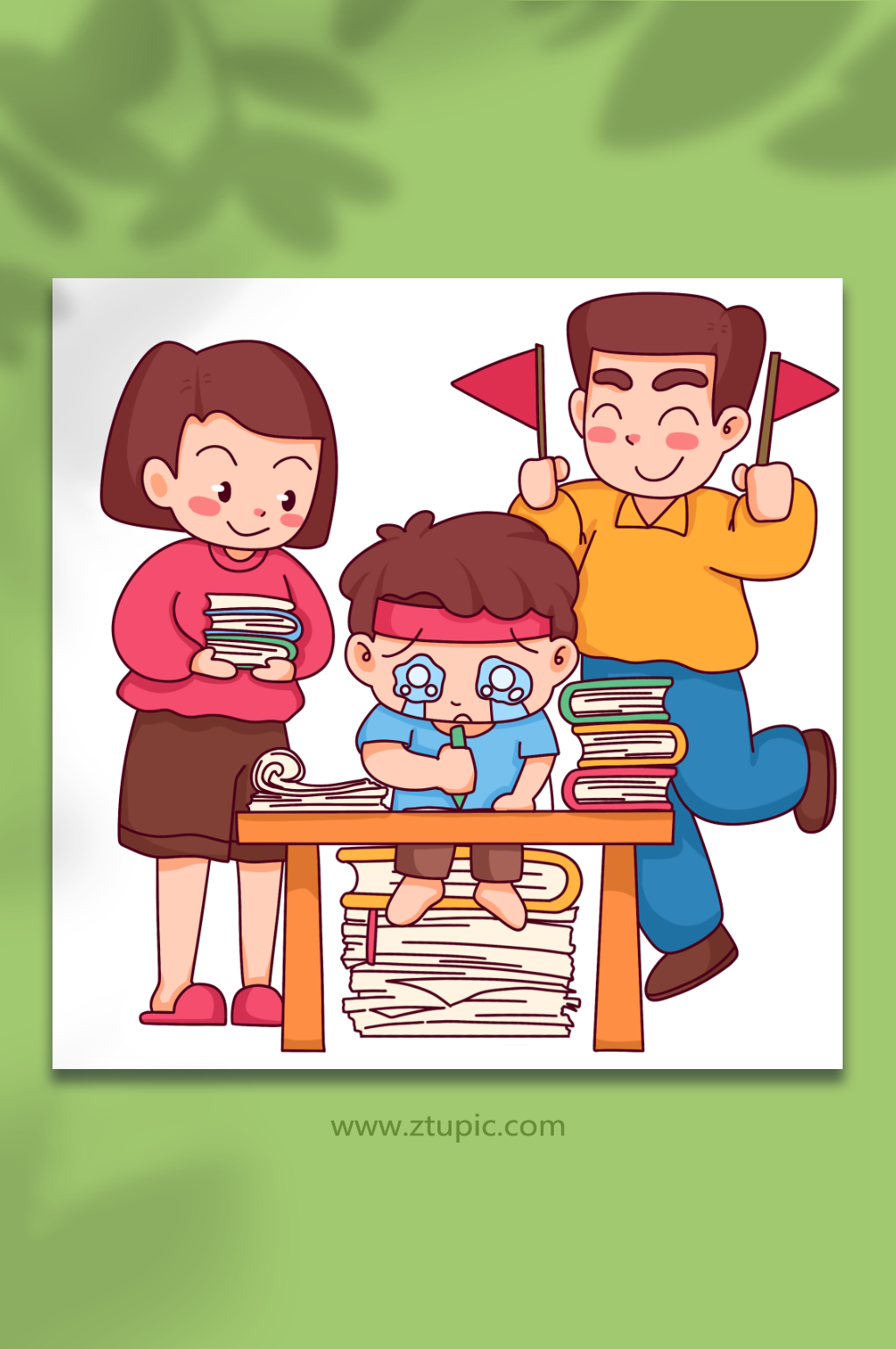 期望压力失眠心理焦虑人物元素插画素材