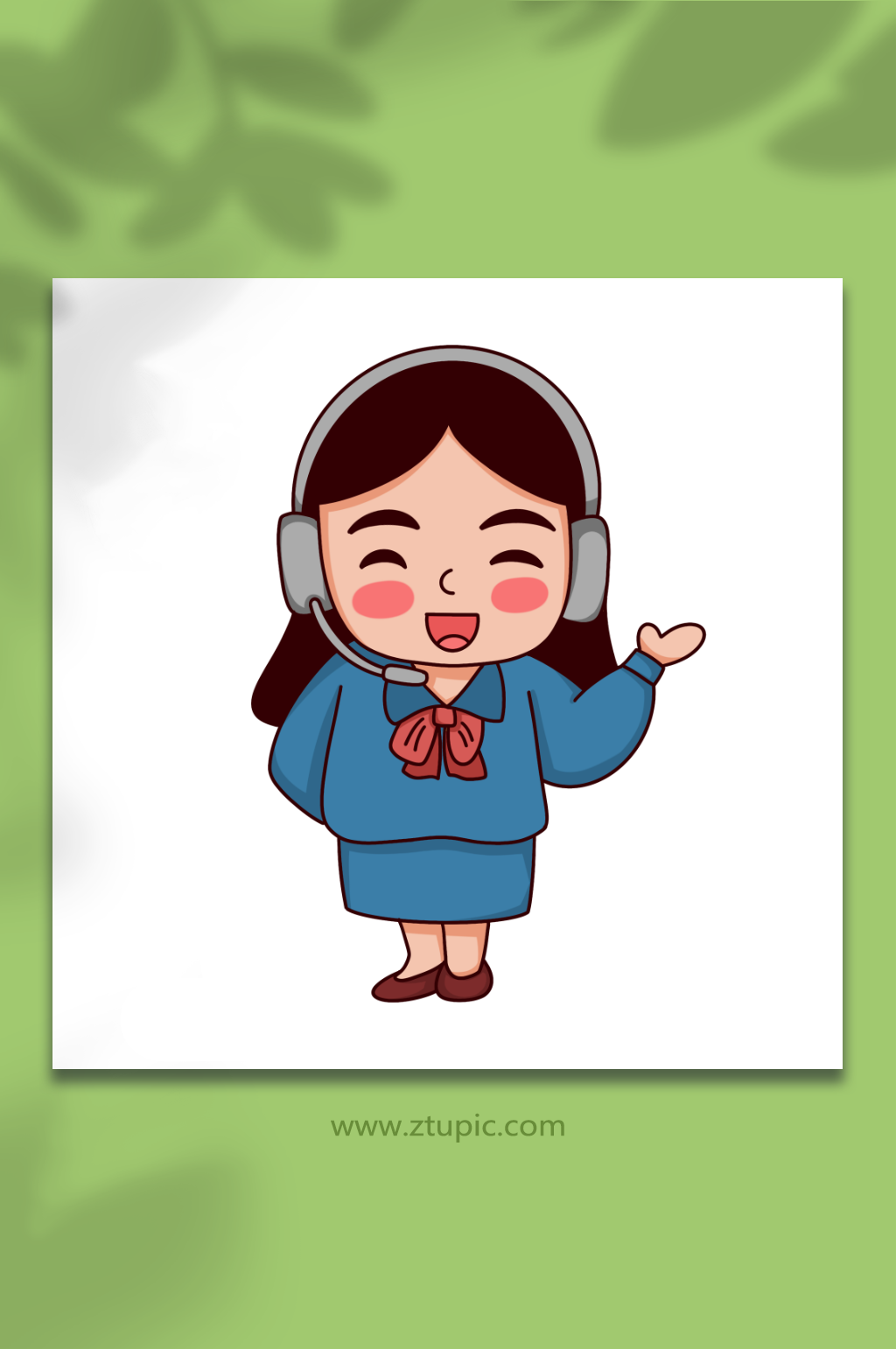 客服卡通五一勞動(dòng)節(jié)各職業(yè)元素插畫素材