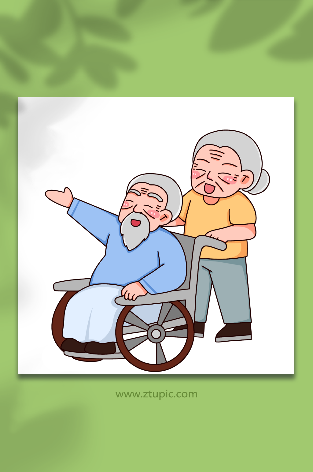 相伴手绘阿尔茨海默病医疗插画素材