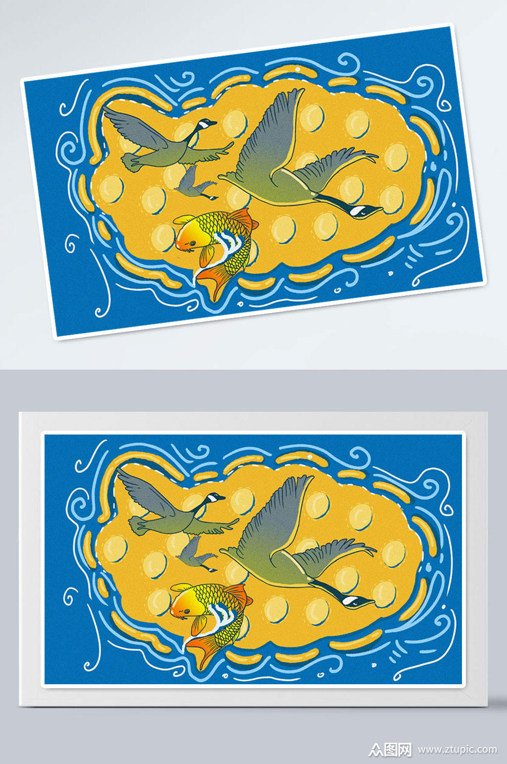 沉鱼落雁寓言成语故事插画