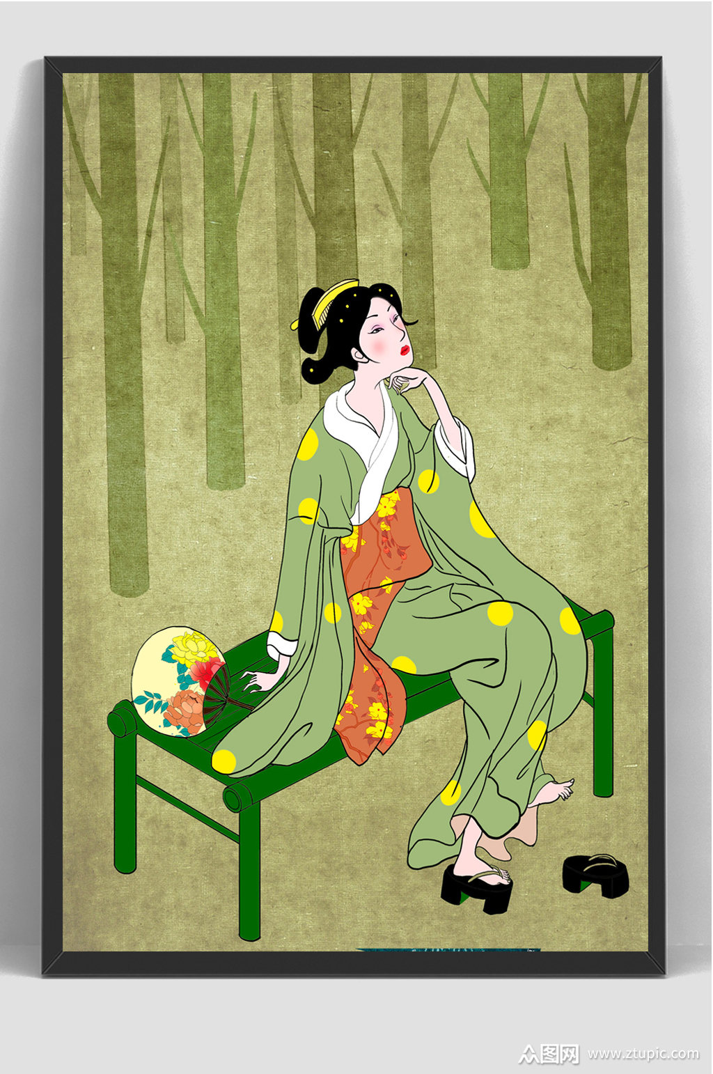 日本日式浮世绘手绘插画