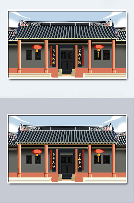 中国风古建筑祠堂