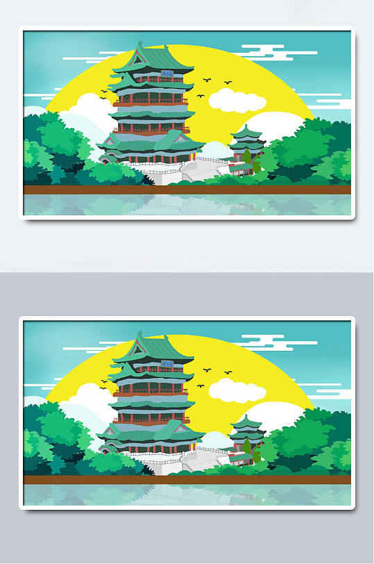 滕王阁背景图片滕王阁背景设计素材滕王阁背景模板下载众图网