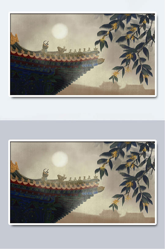 中国风古建筑屋顶