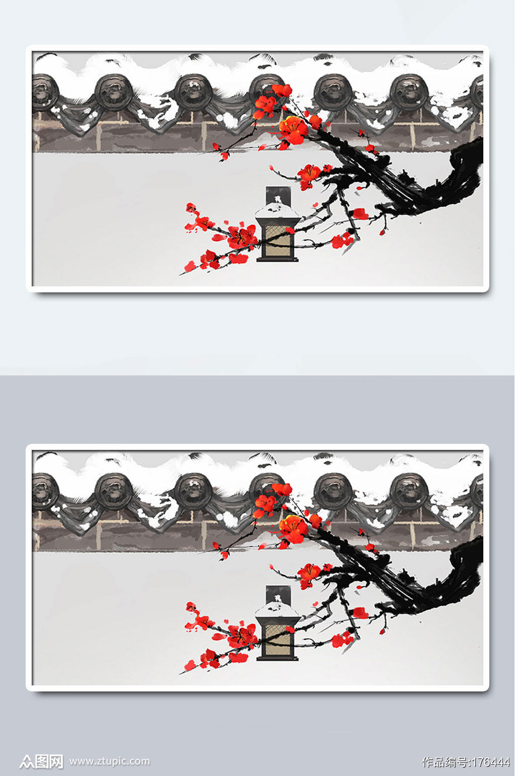 红梅国风水墨古建筑背景模板下载 编号 众图网 红梅国风水墨古建筑背景模板下载 编号 众图网