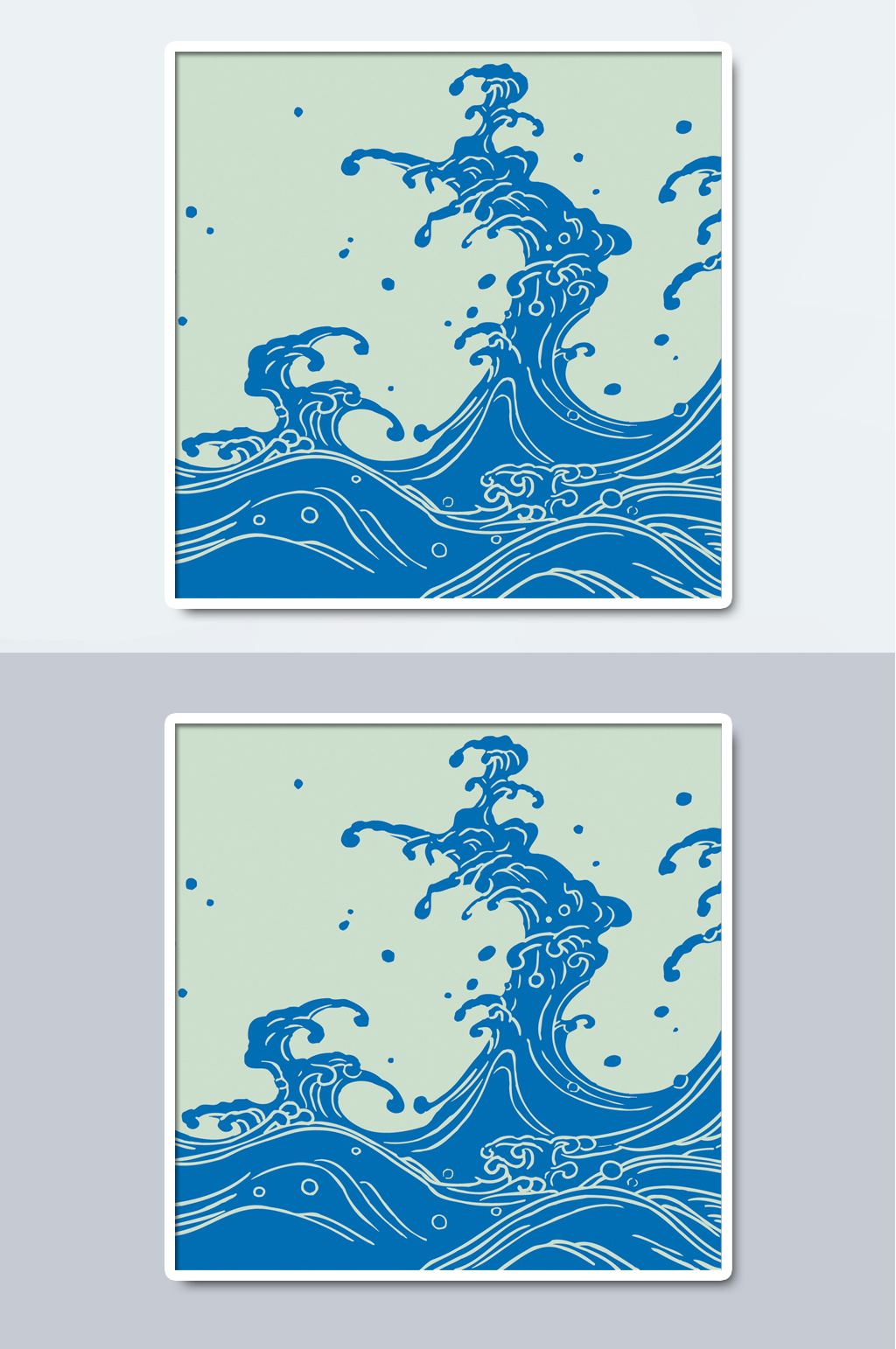 中国风传统海浪纹理背景素材