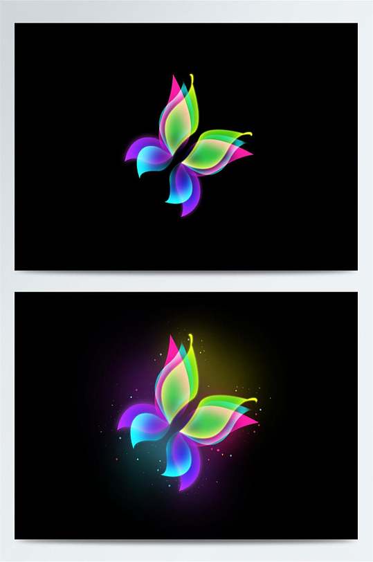 荧光蝴蝶图片-荧光蝴蝶素材下载-众图网