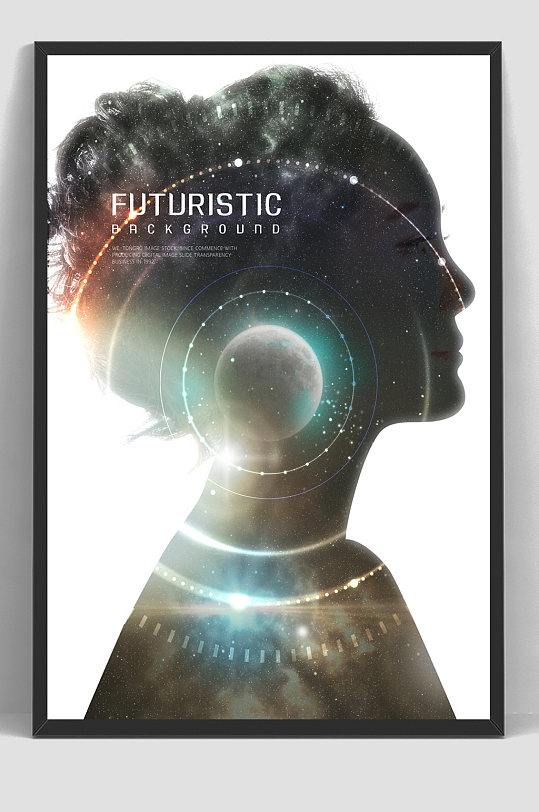 唯美创意科技5G时代海报-众图网