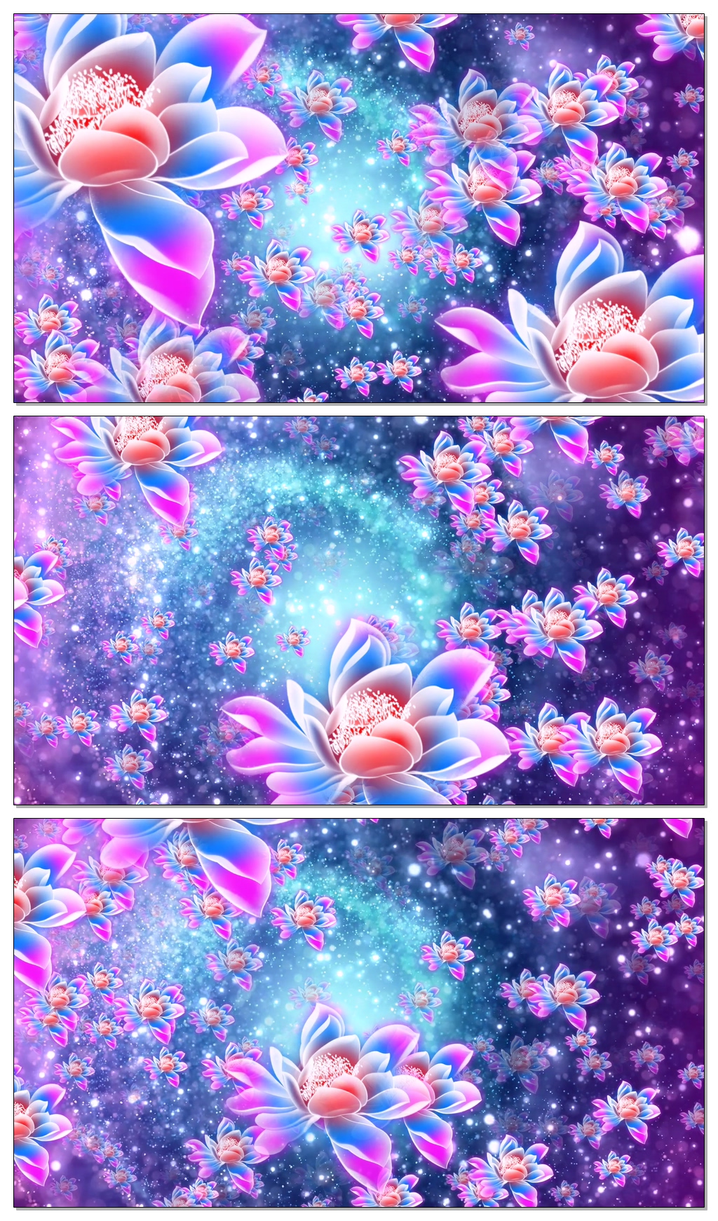 唯美五彩缤纷鲜花大气莲花素材