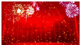 新年新春喜庆烟花视频素材-众图网