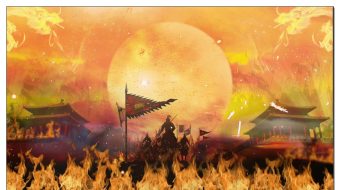 高清大气古代战争背景戏曲-众图网