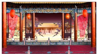 戏台戏曲舞台戏曲背景-众图网