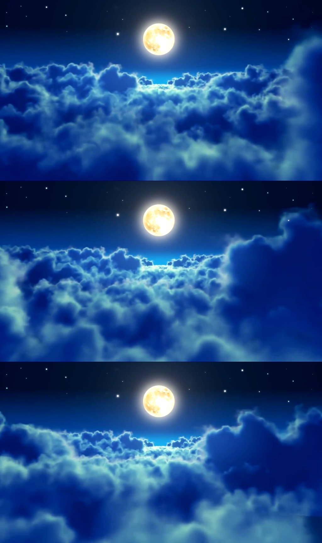 唯美天空云海明月星空素材