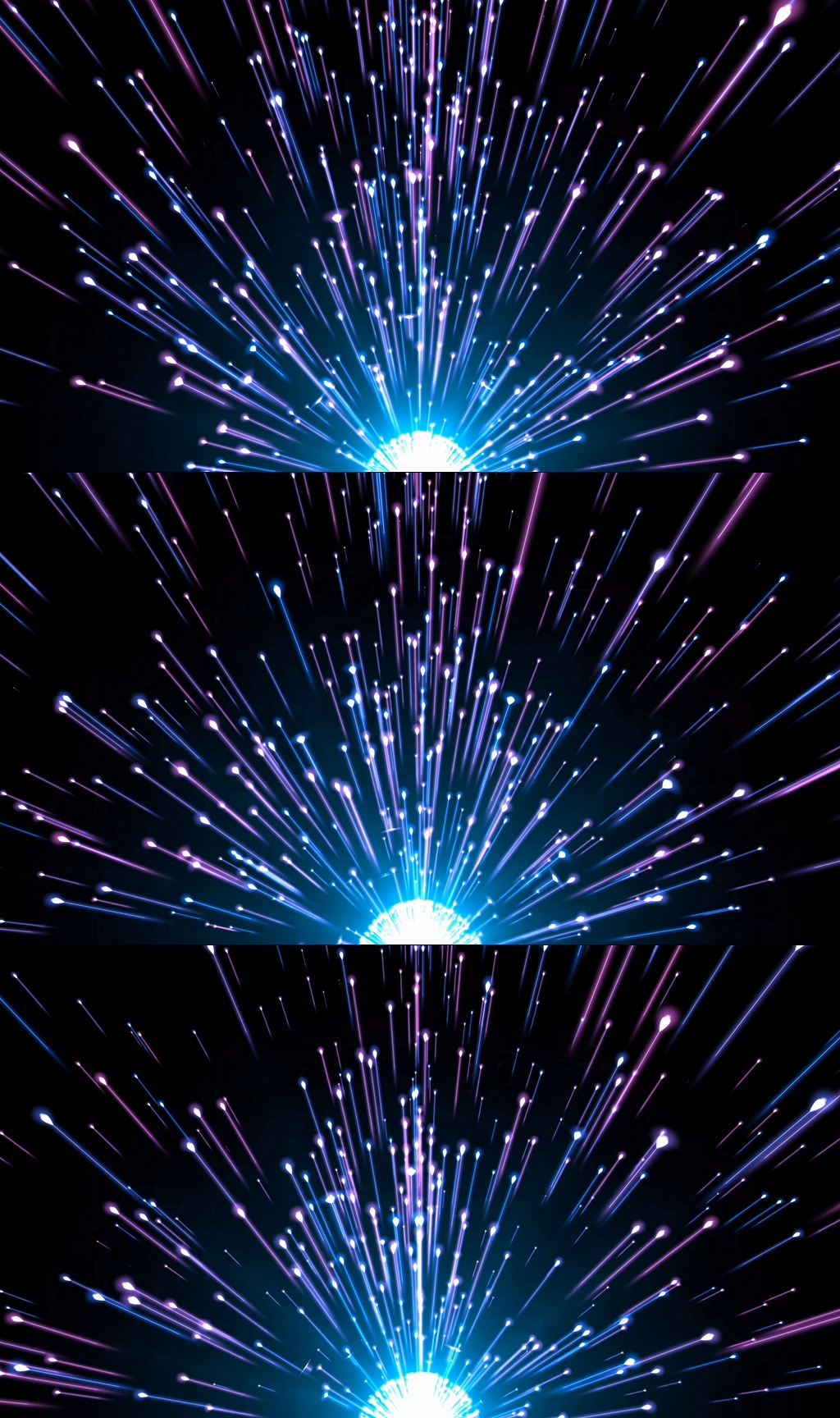 蓝色粒子光芒四射光效视频模板下载