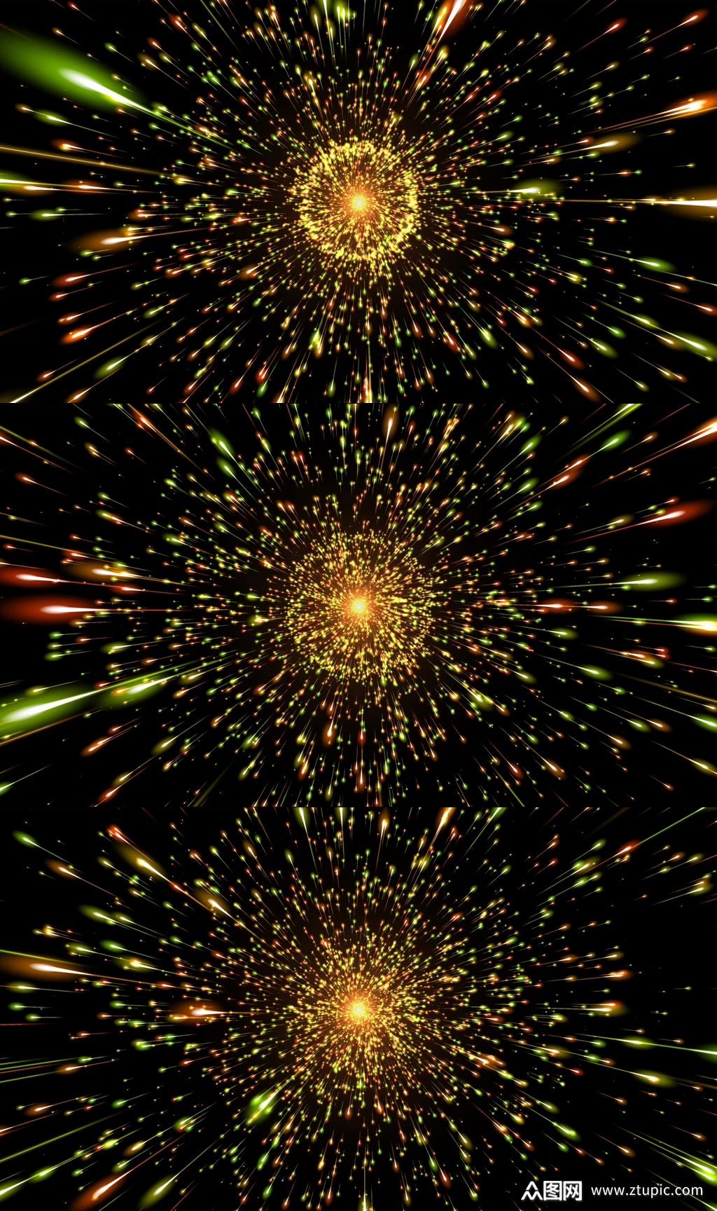 金色光效粒子放射视频素材素材