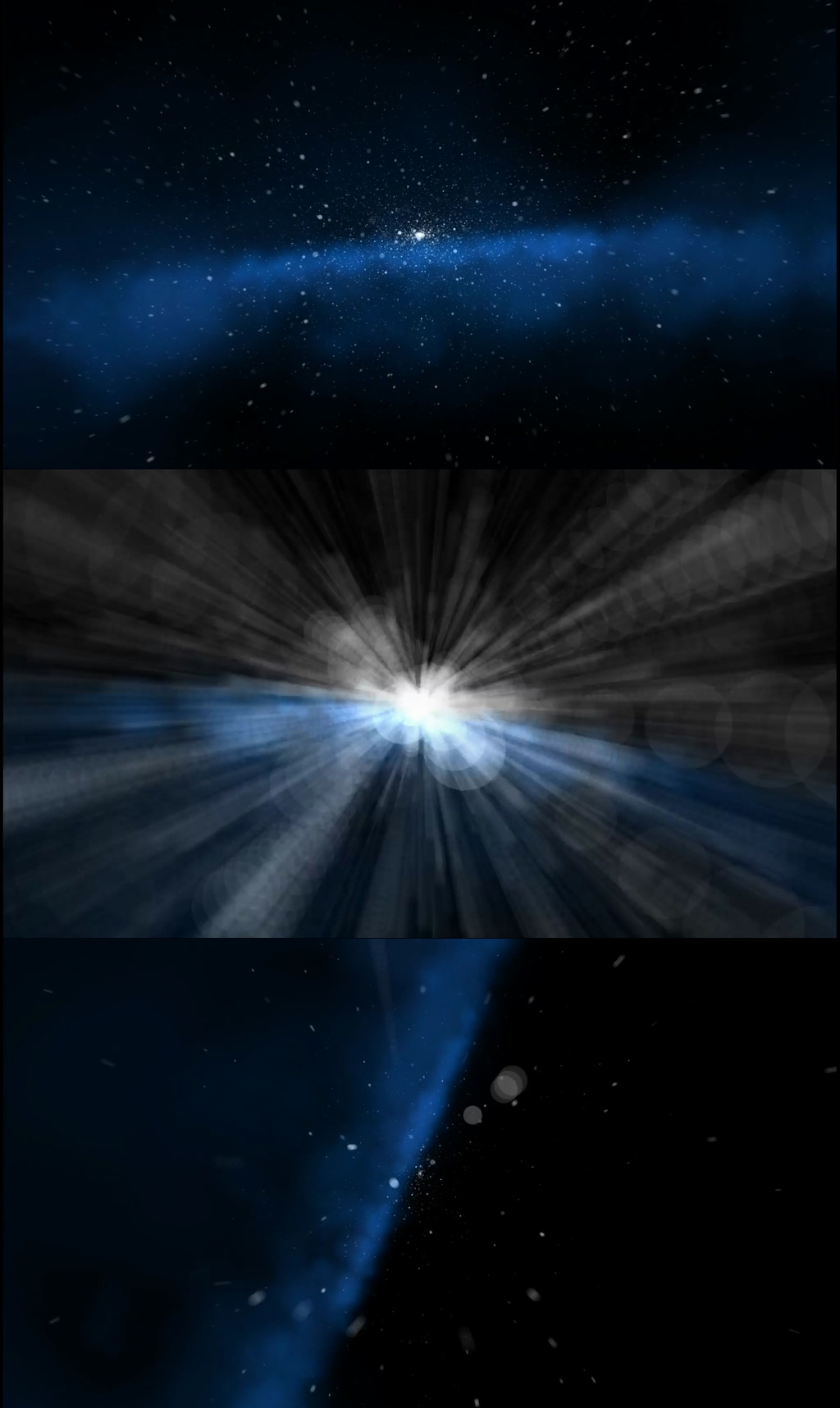 蓝色星空夜空星球冲刺俯冲素材
