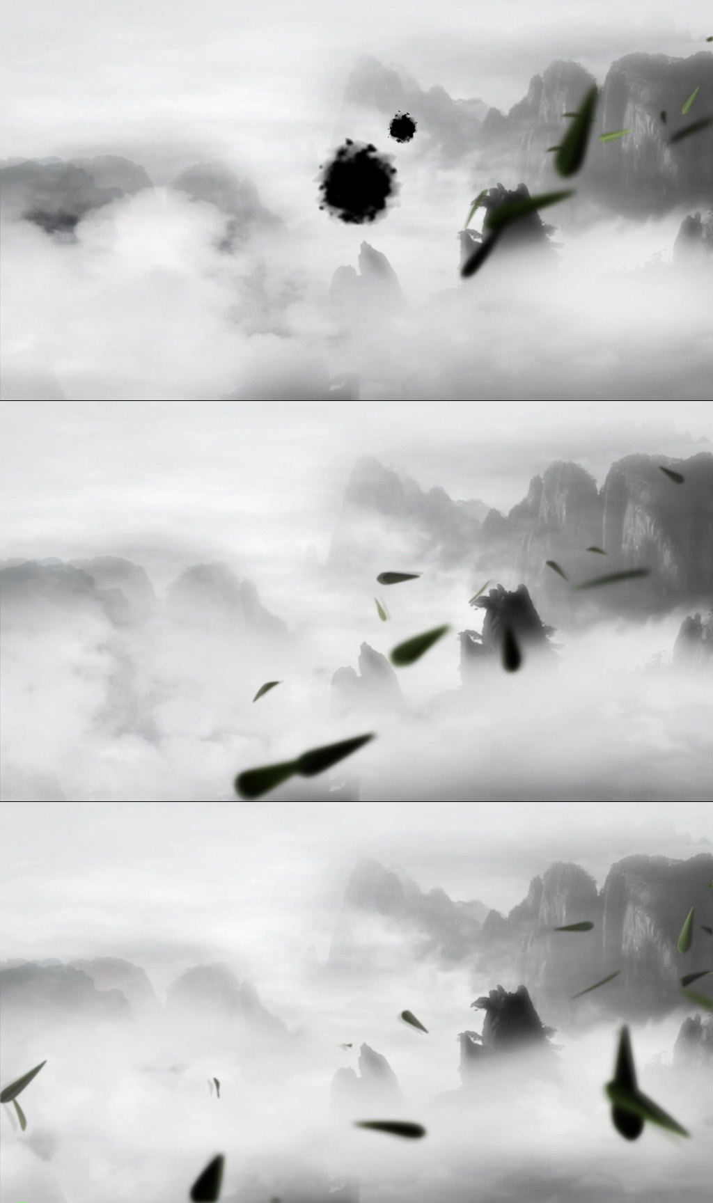 中国风水墨山水背景视频素材