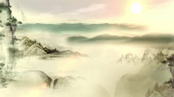 水墨山水背景动画视频-众图网