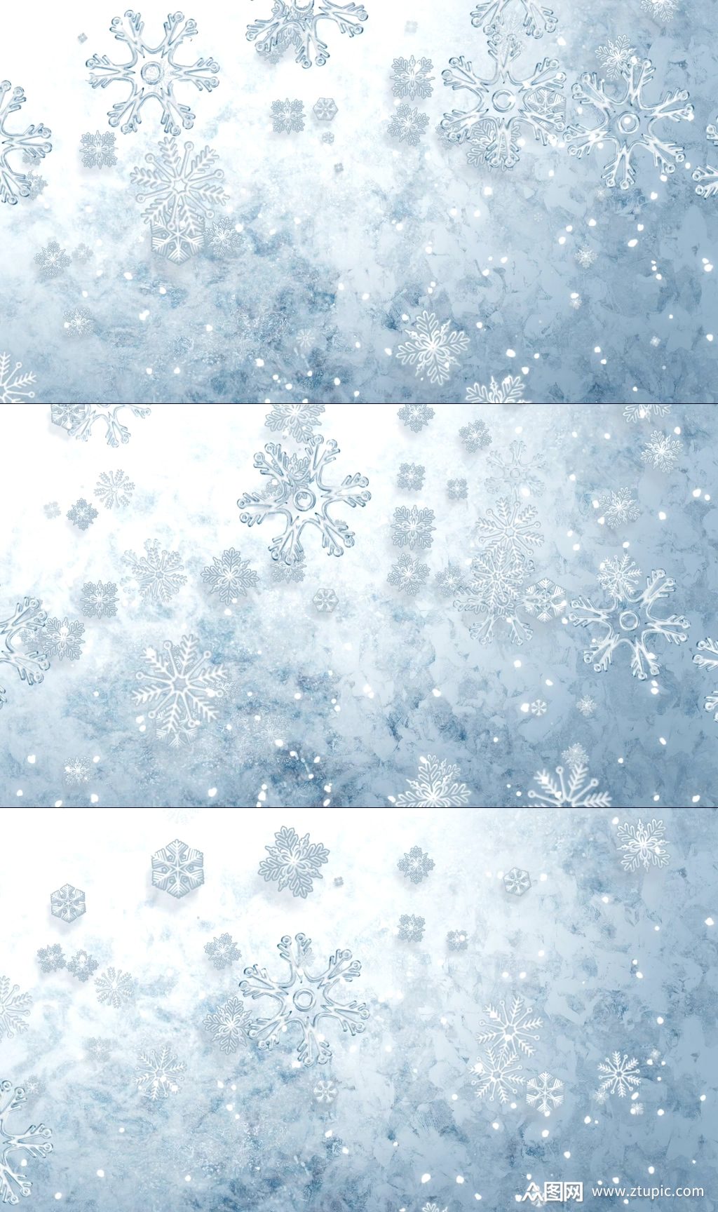 白色雪花雪景背景视频素材