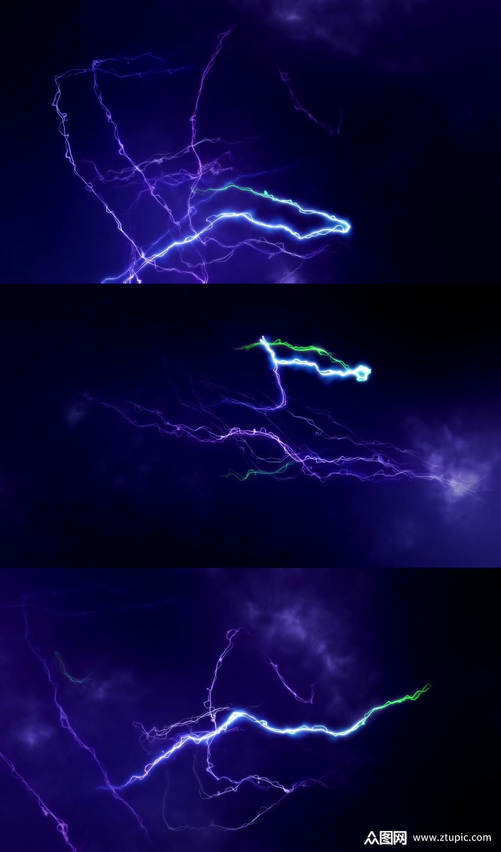 蓝色炫酷电流火光火化素材