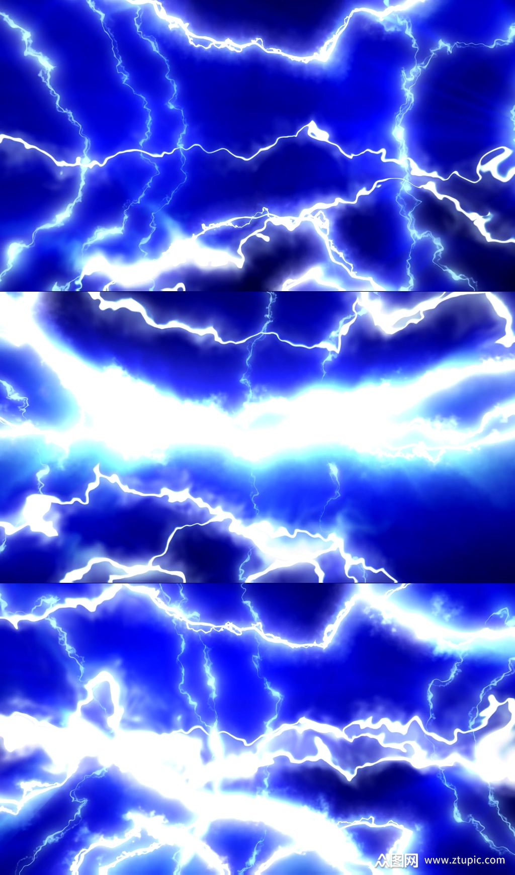 炫酷电流火光火化蓝色