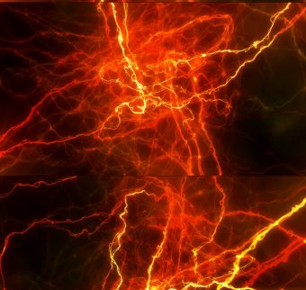 金色闪电雷电电流素材有创意电流科技ai设计背景电光炫酷电流火光火化