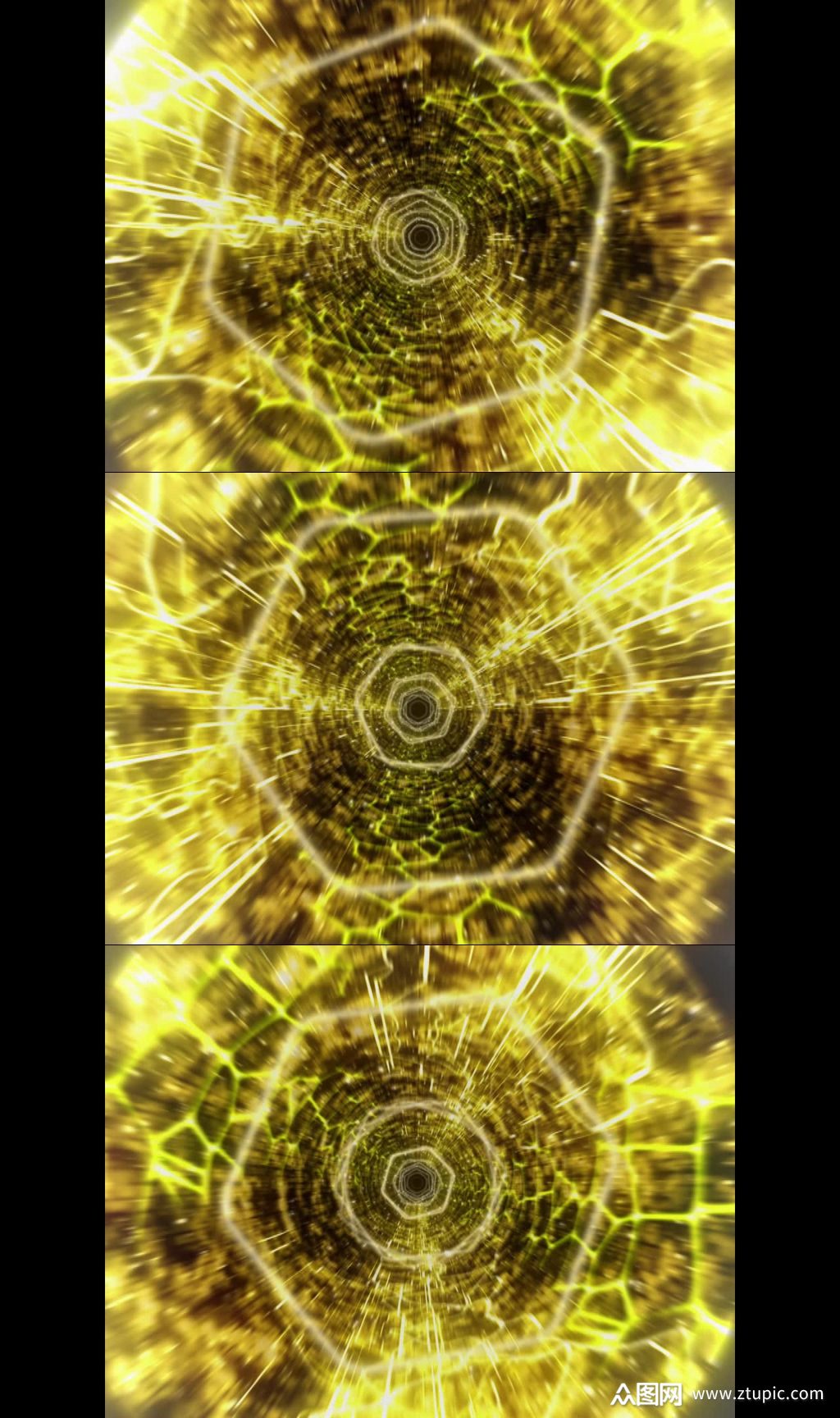 黄色时光隧道穿梭时光