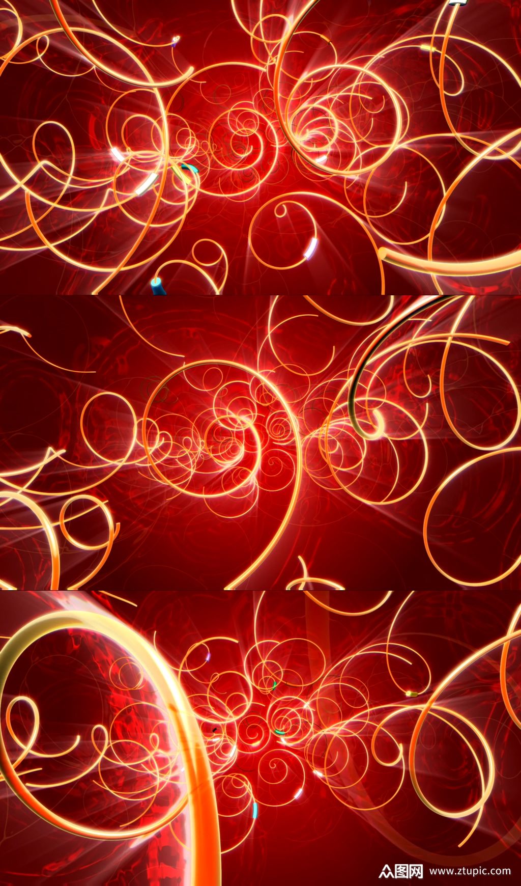 红色唯美暖色调舞台背景