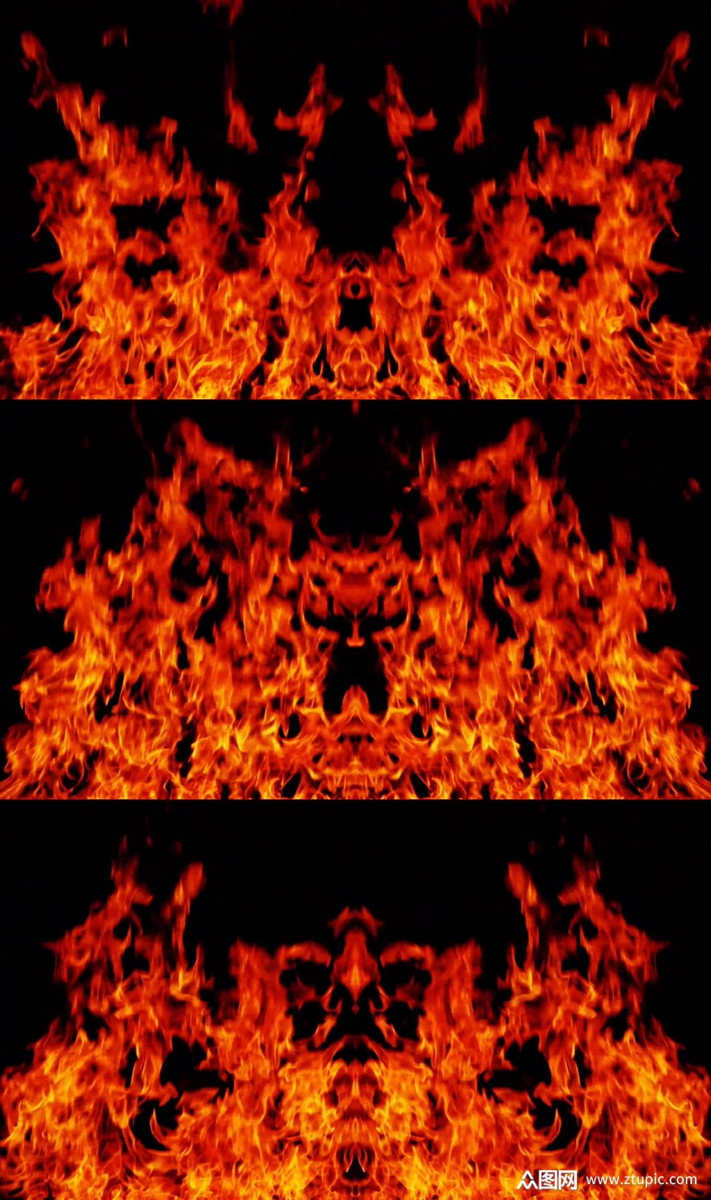 红色燃烧火焰烈火熊熊