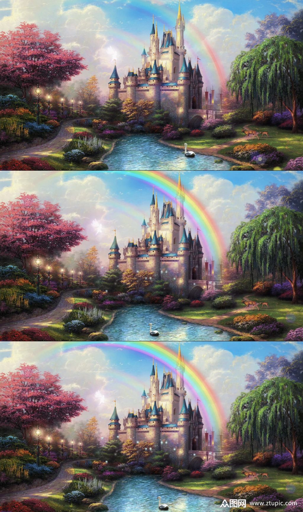 童话城堡宫殿教堂视频