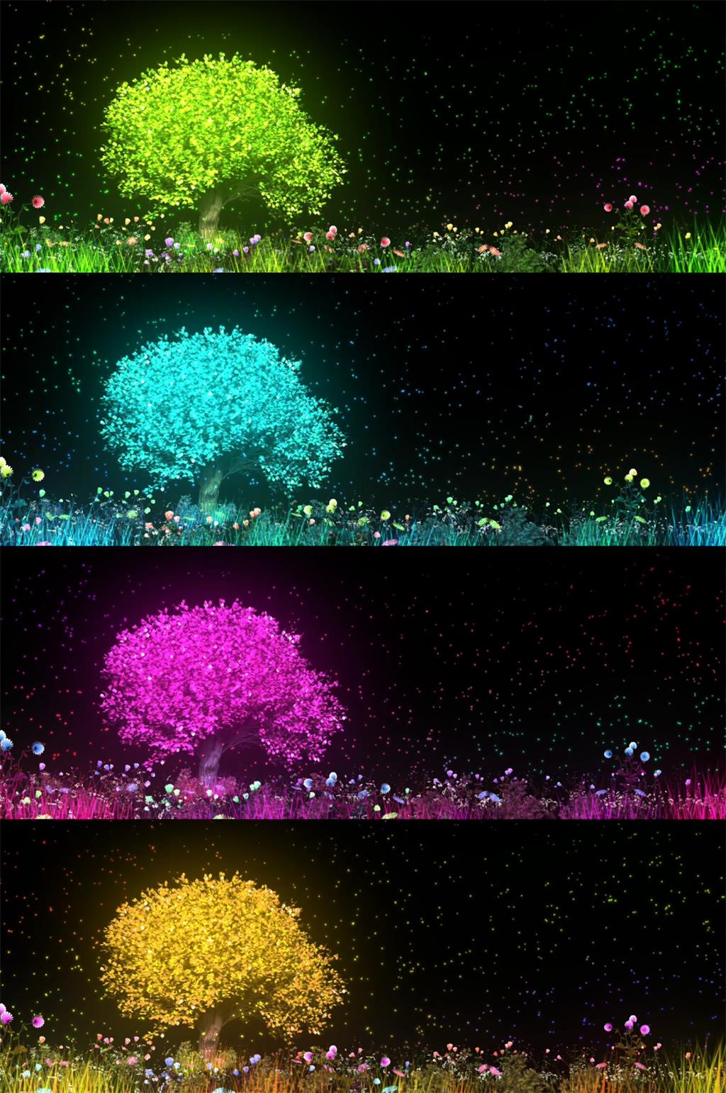 全息许愿树舞台背景视频