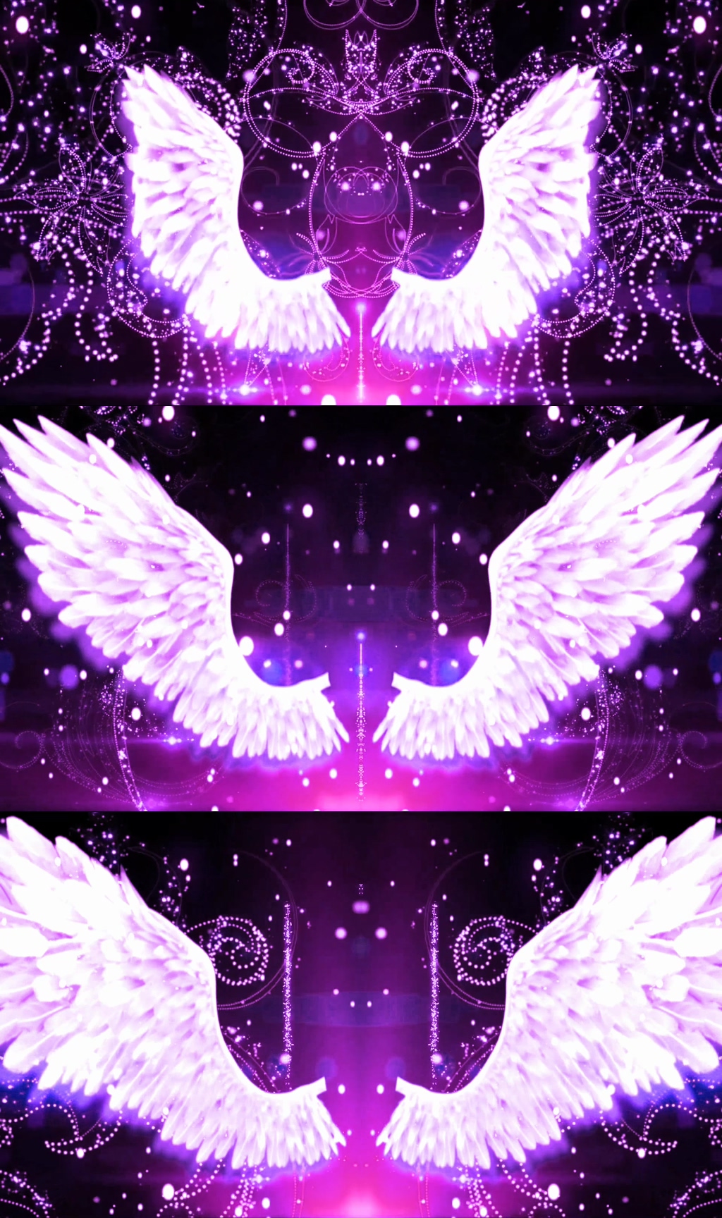 紫色唯美婚礼婚庆天使翅膀背景