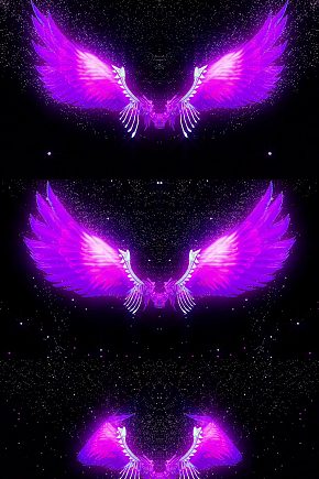 紫色唯美婚礼婚庆天使翅膀