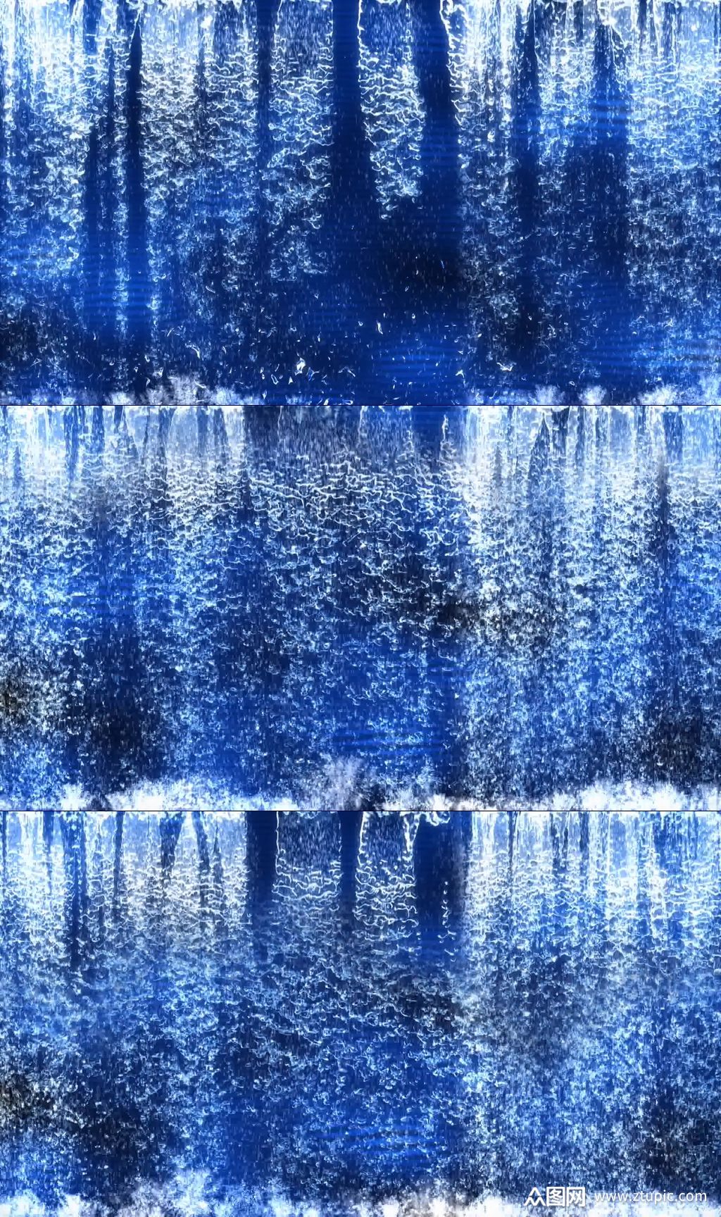 蓝色水幕瀑布水帘视频素材