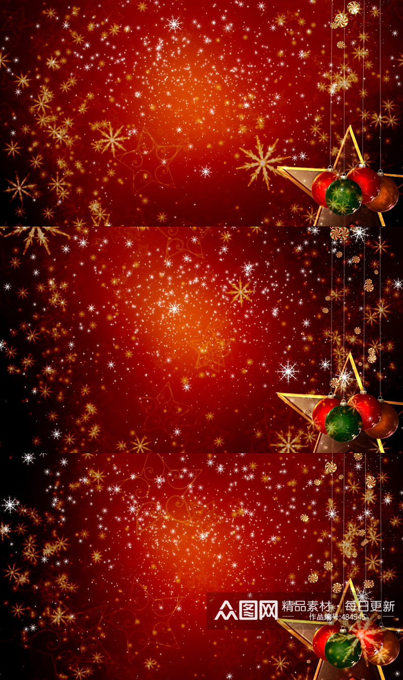 唯美梦幻冰雪世界圣诞节背景视频素材