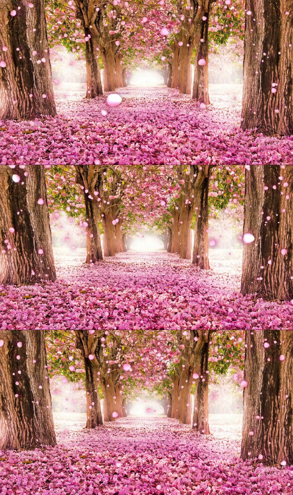 唯美浪漫樱花树实拍素材