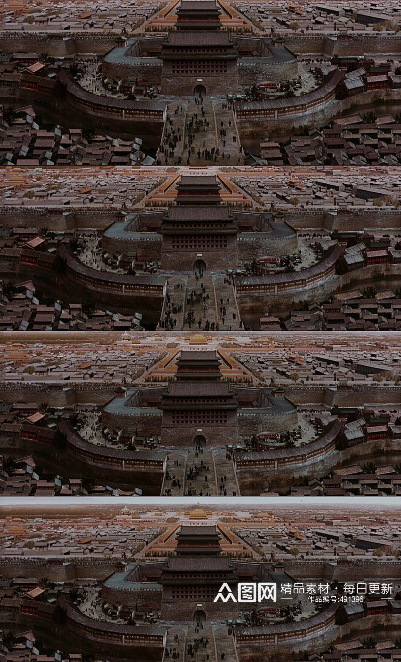 古建筑庭院中国风素材