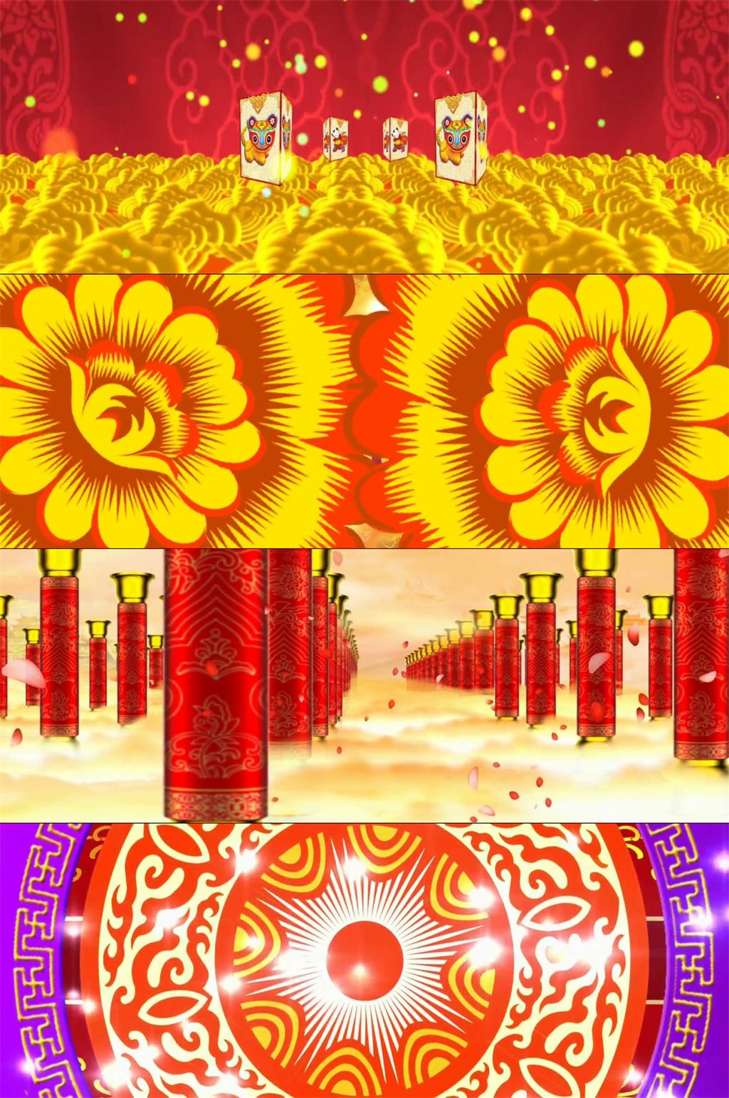 喜庆开场鲜花花海背景素材