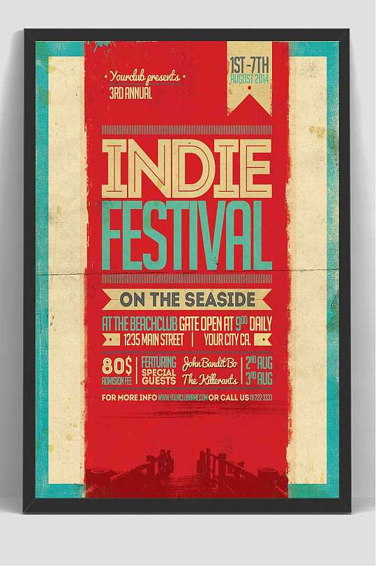 复古英文趣味海报