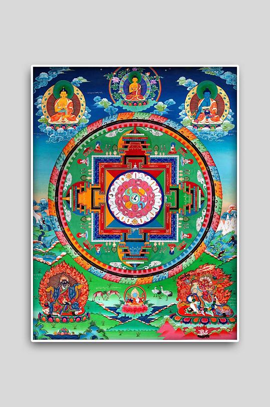 药师佛坛城唐卡佛教