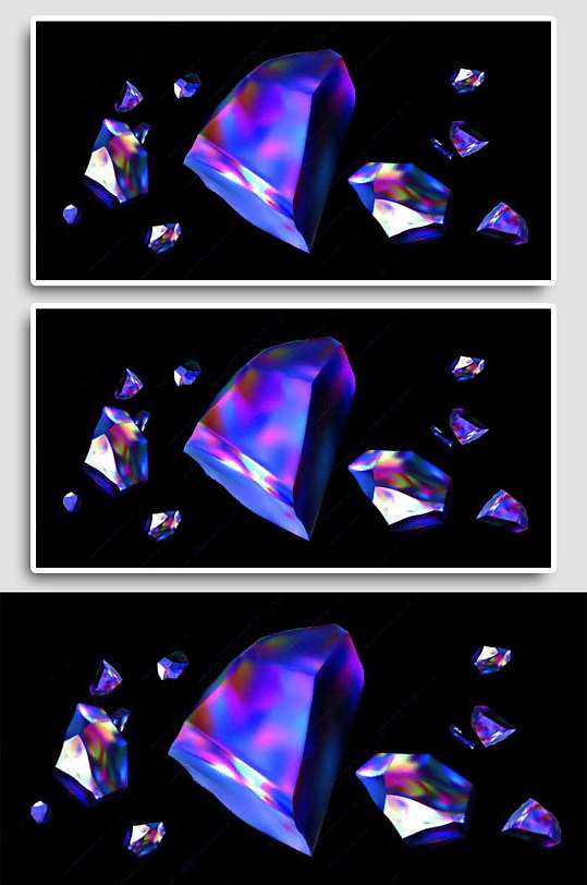 钻石创意抽象炫酷几何体舞台背景