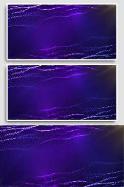 紫色科技唯美粒子光波波纹光效舞台背景