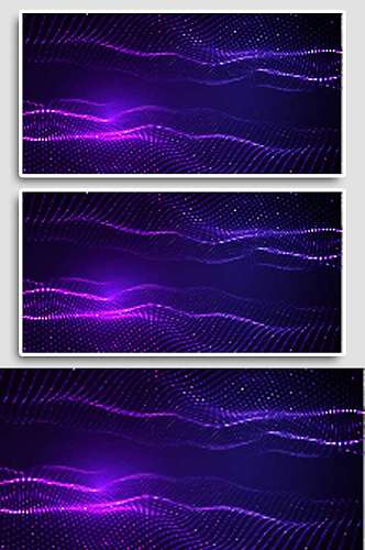 线条紫色唯美粒子光波波纹光效舞台背景